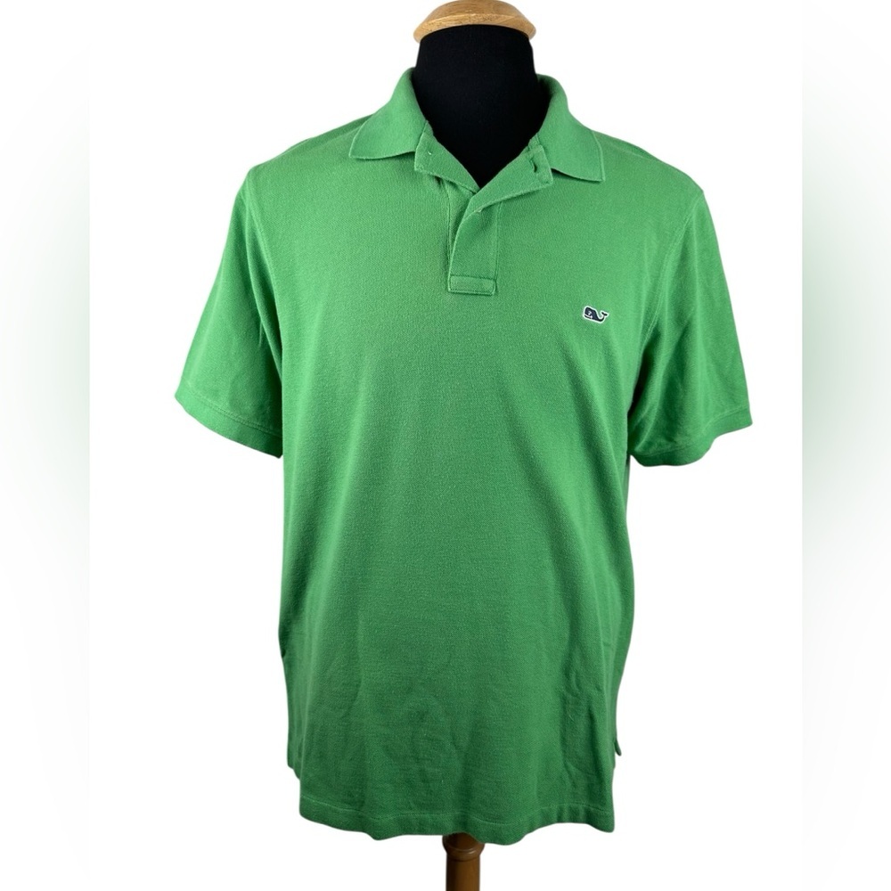 Vineyard Vines Men's Green‎ Classic 100% Cotton Preppy Polo Shirt Size Medium